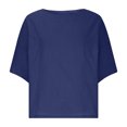 thumbnail image 5 of Womens Summer Tops Casual Crewneck Short Sleeve T Shirts for Women Solid Oversized Blouses Tops,T Shirts Crewneck Rolled Short Sleeve Tops Casual Blouse Basic Tee Fashion Trendy Outfits, 5 of 6