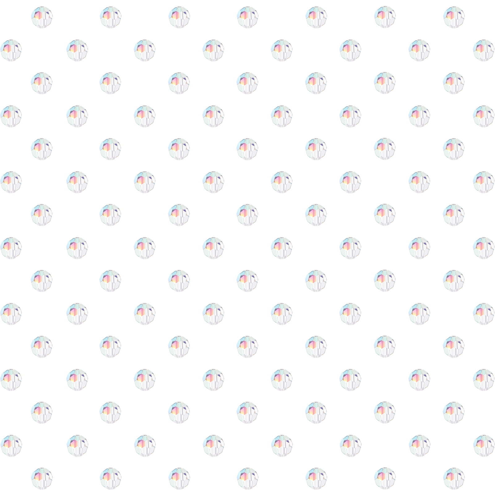 288 Pieces (6mm) Crystal AB | Preciosa Crystal Glass Faceted Round Loose Beads