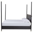 thumbnail image 2 of Baxton Studio Tamra Four-Poster Platform Bed Black Wood Bed Frame King, 2 of 6