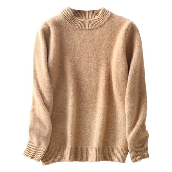 Otqutp Girl's Mock Neck Sweaters Long Sleeve Casual Knit Pullover Cozy Jumper Tops Fall Winter Chunky Sweatshirt for Kids