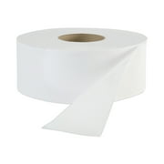 Boardwalk JRT Jr. Toilet Paper, Jumbo, Septic Safe, 1-Ply, White, 3.3" x 2,000 ft, 12/Carton
