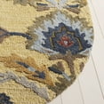 thumbnail image 4 of SAFAVIEH Blossom Lennon Floral Wool Area Rug, Gold/Multi, 5' x 8' Oval, 4 of 13