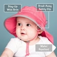 thumbnail image 5 of JAN & JUL Wide Brim Baby UPF Swim Sun-Hat with Strap, Unisex (S: 0-6 Months, Blue With Blue Trim), 5 of 7