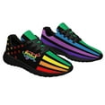 thumbnail image 5 of Unisex Rainbow Sneakers, LGBT Shoes for Men Women Lightweight Breathable Running Shoes Black Size 4.5, 5 of 7