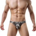 thumbnail image 2 of zeranth Men Briefs T Shape Low Waist U Convex Pouch Casual Men G-string for Sleeping, 2 of 7