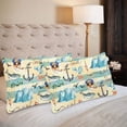 thumbnail image 1 of YUSDECOR Coloré Motif Nautique Taie d'Oreiller Coussin Protecteur Couverture 20x30 Pouces, Ensemble de 2, 1 of 3