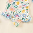 thumbnail image 5 of Gubotare Bathing Suits for Toddler Girls One Piece Swimsuits Toddler Bathing Suit Little Kids Cute Swimwear Quick Dry Striped Ruffle Floral 12 18 Months (Yellow,12-18 Months), 5 of 7