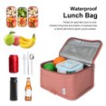 thumbnail image 5 of NOL Natural Organic Lifestyle Small Lunch Bag Mini Lunch Box Insulated Lunch Bag for Men/Women Leakproof Cooler Tote Bag Lightweight Nylon Waterproof Lunch Box For Work, Dark pink, 5 of 6
