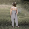thumbnail image 5 of QIPOPIQ Toddler Girls Jumpsuits & Rompers Clearance Toddler Girls Baby Kids Jumpsuit One Piece Solid Strap Romper Summer Outfits, 5 of 8