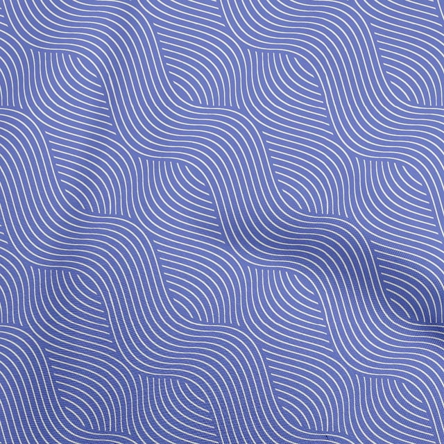 oneOone Georgette Viscose Medium Blue Fabric Moire Craft Projects Decor Fabric Printed By The Yard 42 Inch Wide