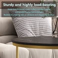 thumbnail image 6 of 27.56" Nesting Round Coffee Tables Set of 2, Marble Pattern Wood Top with Sturdy Metal Frame, Side End Tables for Living Room Bedroom Balcony Yard, Black & Gold, 6 of 9