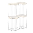 thumbnail image 4 of Sorbus 4-Pack Tall Square Airtight Food Storage Containers – Clear Stackable Pantry, 4 of 8
