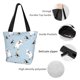 thumbnail image 4 of Fotbe Skiing penguin Bear Bolsa de Playa con Estampado, Bolsa de Hombro, Bolsa de Mano Espaciosa, Bolsa de Viaje Ligera, Bolsa de Compras Versátil, 4 of 6