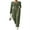 Green, variant on Michellecmm Women Knitted Casual Outfits Solid Color Ribbed Long Sleeve V-Neck Tops and Elastic Wide Leg Pants 2 Piece Set