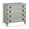 thumbnail image 2 of Bennington 4-Drawer Oak Chest, Distressed Off-White, 2 of 10
