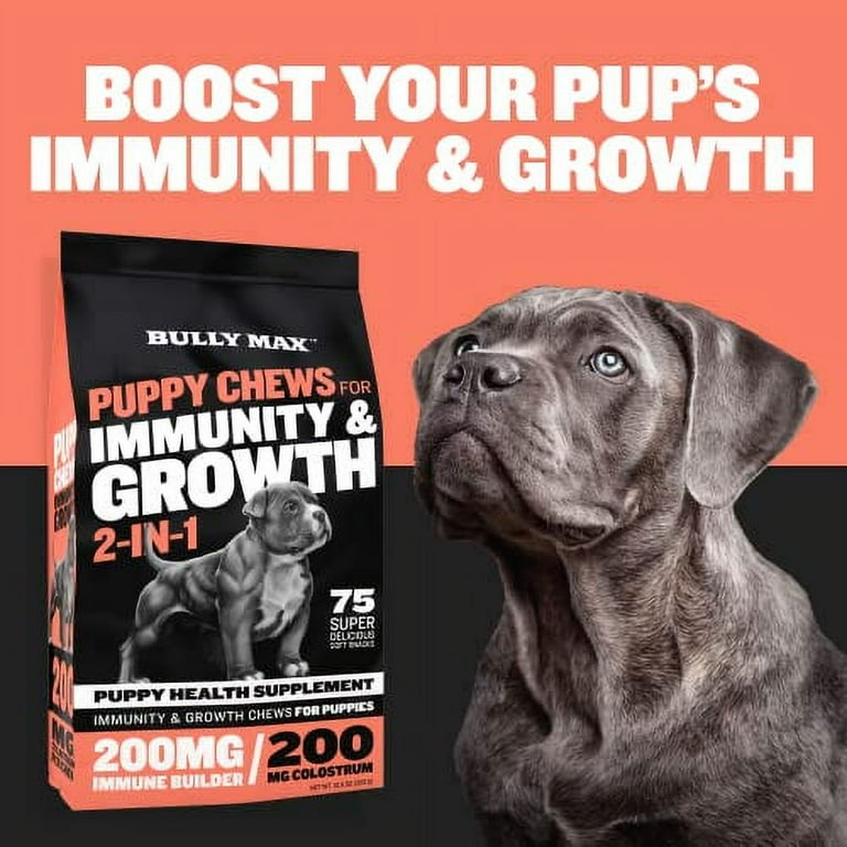 Bully Max 2 in 1 Puppy Chews for Immunity and Growth for All Dog