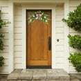 thumbnail image 5 of pdqouc House Wreath Topiary Cemetery Chrismas Wreaths for Front Outdoor Porch Hanging Independence Day Door Decor Party Holiday Decoration Wreath, 5 of 9