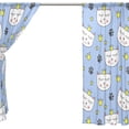 thumbnail image 4 of Coolnut Sheer Curtains Cute Cat Princess Gauze Door and Window Voile Curtain Panels for Bedroom Living Room W55 x L84 In 2, 4 of 4