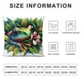 thumbnail image 5 of GOSMITH Funny Animal Frog Home Decorative Throw Pillow Cover Watercolor Tree Frog in Tropical Jungle Cushion Case Decoration Outside Pillowcase Sofa Couch Decor White, 5 of 5