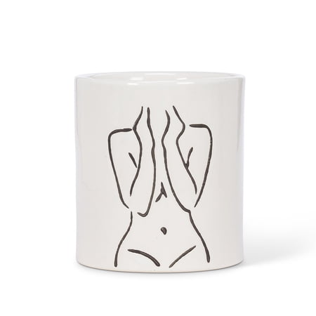 Set of 2 Line Drawing Planter