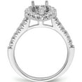 thumbnail image 2 of 14K White Gold 14Kw Pear Halo Diamond Semi-Mount Engagement Ring (Size 7) Made In India rm2064e-150-waa, 2 of 5