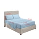 thumbnail image 2 of Juego de ropa de cama para el hogar Sábana de cama Funda de colchón Funda de almohada Juego de ropa de cama de poliéster de color sólido, Azul cielo, Doble, 3pcs / set Eigraketly HA6267-12B, 2 of 7