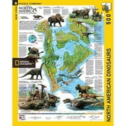 New York Puzzle Company - National Geographic North American Dinosaurs - 500 Piece Jigsaw Puzzle