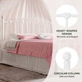 thumbnail image 5 of Einfach King Bed Frame, Metal Platform Bed with Heart-Shaped Headboard and Footboard, 12.6'' Under-Bed Storage Space, No Box Spring Needed, White, 5 of 8