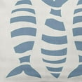 thumbnail image 2 of E by Design Puzzle Fish Nautical Indoor/Outdoor Throw Pillow, 2 of 3