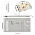 thumbnail image 3 of JIALIOU Nylon Trifold Card Wallet with ID Window Zipper Pocket for Men Women Teen Butterfly with Flower, 3 of 7