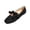 Black, variant on DIVVce Satin Bow Square Toe Ballet Flats For Women Closed Slip On Comfort Casual Dress Footwear