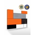 thumbnail image 2 of Burnt Orange Black Grey Wall Art for Living Room,Canvas Picture Wall Decor for Bathroom Bedroom,Modern Irregular Geometric Abstract Painting Artwork for Office Hallway Dining Room Decor 16"x20", 2 of 8