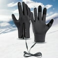 thumbnail image 5 of USB Heated Gloves for Men & Women - Waterproof Touchscreen Mittens, Constant Temperature Winter Warmth, Durable Design for Driving/Cycling/Hiking/Hunting, Cold-Weather Essential Gloves, M, Gray, 5 of 8