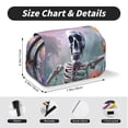 thumbnail image 5 of Kdxio Mist Sunflower Skull for Double Compartment Pen Case Oxford Organizer with Zipper Pockets for Students Artists, 5 of 7