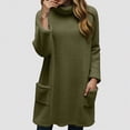 thumbnail image 2 of Towmus Fall Long Sweatshirt for Women Crew Neck Oversized Warm Long Sleeve Lightweight Tunic Tops For Leggings Dressy with Pockets, 2 of 4