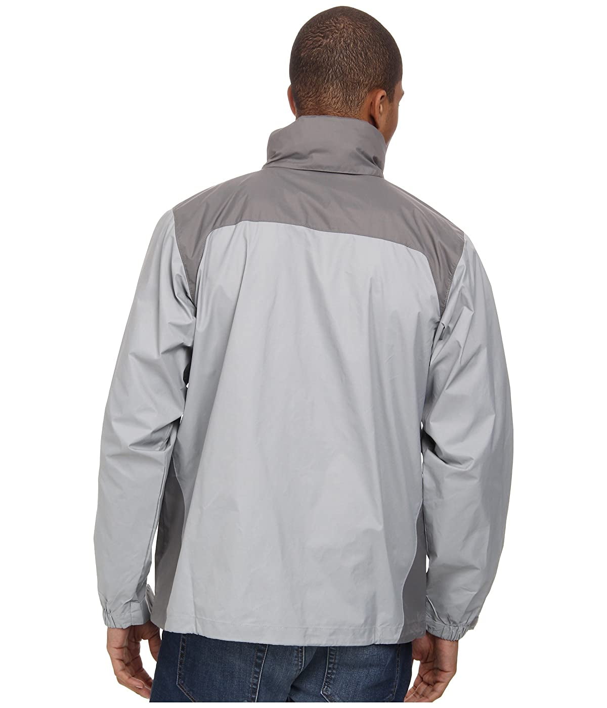 Grey columbia rain top jacket