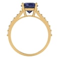 thumbnail image 4 of Clara Pucci 14K Yellow Gold 2.3ct BlueSapphire Solitaire with Accents Ring, 4 of 8