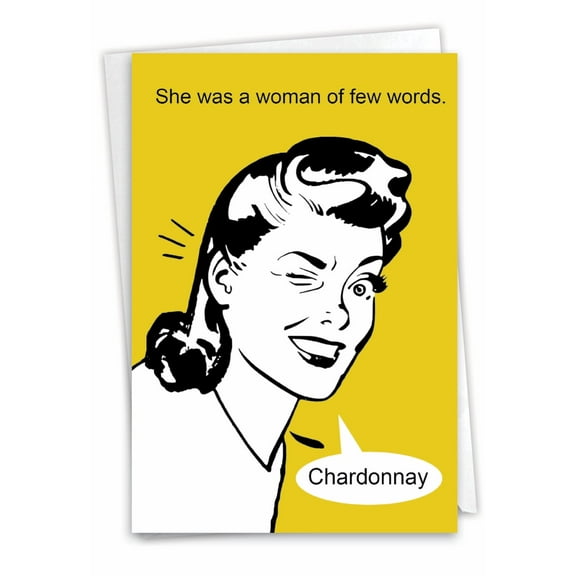 1 Funny Birthday Card with Envelope - Few Words C3296BDG