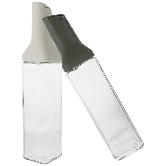 2 Pcs Olive Oil Cooking Oil Bottle Liquid Dispenser Clear Vinegar Bottles Glass Oiler Tanker