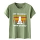 thumbnail image 4 of Moda Mujer Impresión O-cuello Camiseta Manga corta Casual Tee Tops Blusa Fridja gope492, 4 of 4