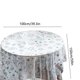 thumbnail image 3 of Mantel con Flecos Decorativo de Poliéster de 99,5 X 149 Cm, Lavable, Cuadrado, para Mesa de Comedor, Bodas, Fiestas, Uso En Exteriores E Interiores | Tejido Resistente y Antiarrugas., 3 of 6