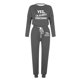 thumbnail image 4 of Puntoco Conjunto de pijama cómodo para mujer, con estampado de letras de invierno, cuello redondo, manga larga, pantalones, ropa informal para el hogar, 4 of 4