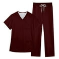 thumbnail image 6 of Scrubs Set for Women Nurse Uniform Jogger Suit Medical Scrubs Set V-Neck Top & Pants with Pockets Comfortable & Durable, 6 of 7