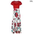 thumbnail image 3 of Minnieouse Maxi vestido de manga corta con cuello y estampado de lunares para mujer Vestidos Rojo blanco XXL Minnieouse AP002202-05, 3 of 6