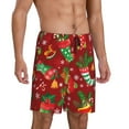 thumbnail image 2 of Gaeub X-mas and New Year Printed Men's Short Pajama Pants, Lightweight Lounge & Sleep Bottoms Keep You Cool - X-Large, 2 of 9
