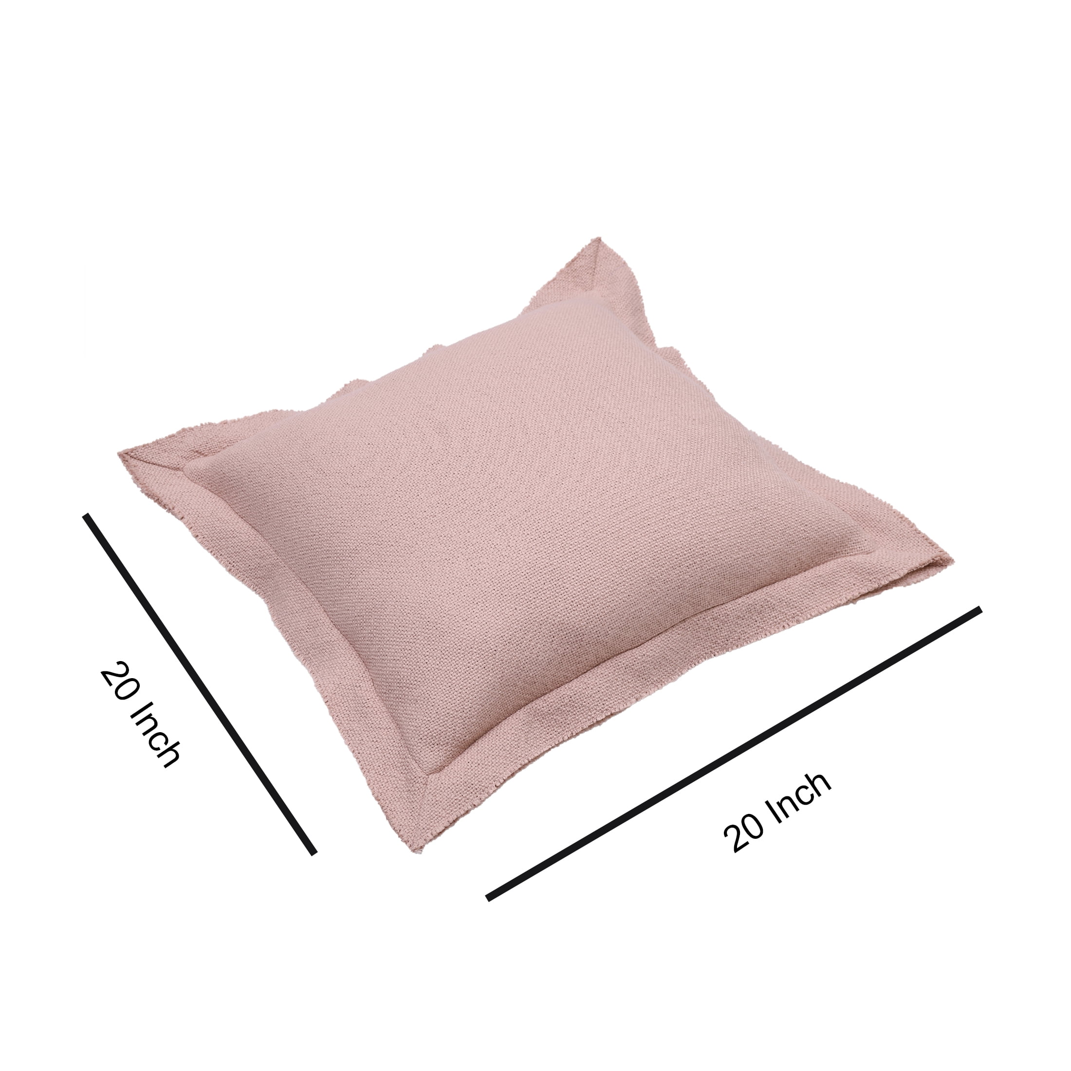 Better Homes & Gardens 20" x 20" Blake Bi-Flange Throw Pillow Cover, Antique Blush