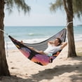 thumbnail image 5 of Hanging Hammock Portable Travel Camping For Outdooor Beach Camping Hiking An Enchanting Sunset Sky, 5 of 8