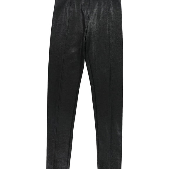 I.N.C Womens Shiny Pull-On Casual Leggings, Black, 2