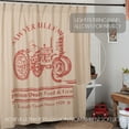 thumbnail image 5 of VHC Brands Sawyer Mill Red Farmhouse Living Textured Fabric Shower Curtain for Bath 72x72, 5 of 6