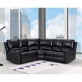thumbnail image 2 of Titan Furnishings Transitional Faux Leather Power Reclining Sectional in Black, 2 of 7